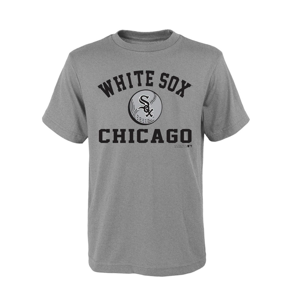 Chicago White Sox Shirt Boys Youth XL 18 Outerstuff MLB Gray Short Sleeve NWT